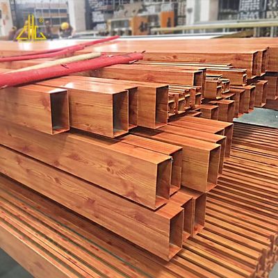 الخشب الحبوب الألومنيوم أنبوب مربع مستطيلة الأنابيب لبناء الديكور