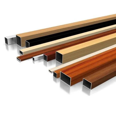 الخشب الحبوب الألومنيوم أنبوب مربع مستطيلة الأنابيب لبناء الديكور